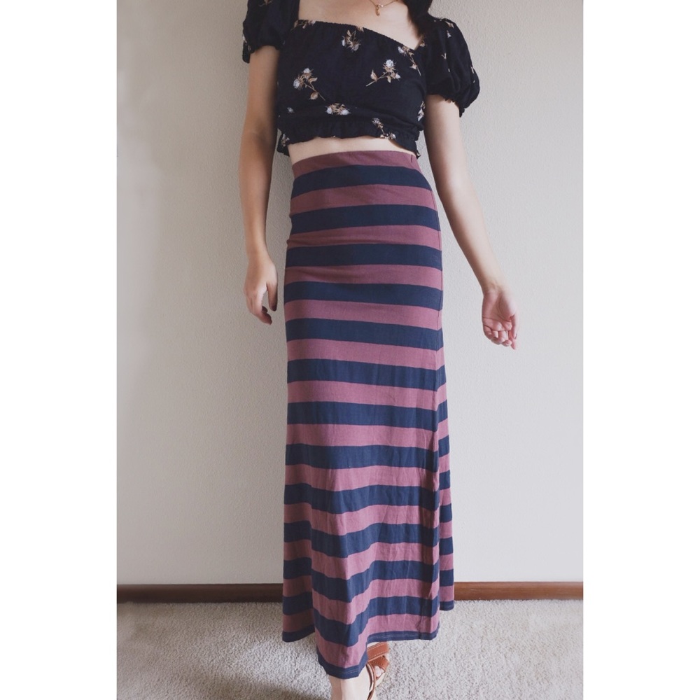 Billabong Stripes Prints Maxi Skirt